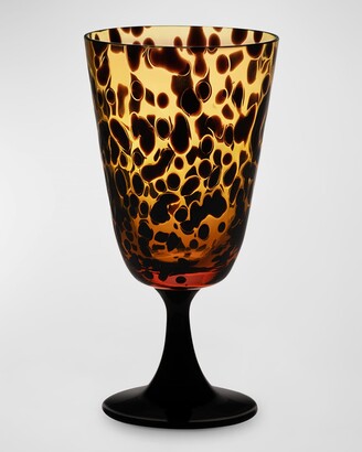 Leopard Crystal 18 oz Wine Glass Set of 2