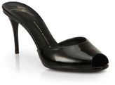 Thumbnail for your product : Giuseppe Zanotti Patent Leather Mid-Heel Mules
