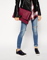 Thumbnail for your product : ASOS Love Heart Foldover Clutch Bag