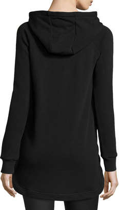 Moncler Puffer-Front Pullover Jacket, Black