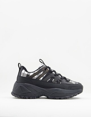 ASOS DESIGN Destiny chunky sneakers in check - ShopStyle