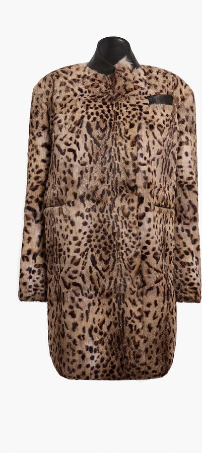 Comelle Coat in Leopard Print Lapin