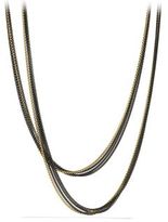 Thumbnail for your product : David Yurman Black & Gold Four-Row Chain Necklace