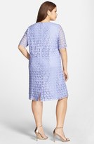 Thumbnail for your product : Tahari by Arthur S. Levine Embroidered Lace Shift Dress (Plus Size)