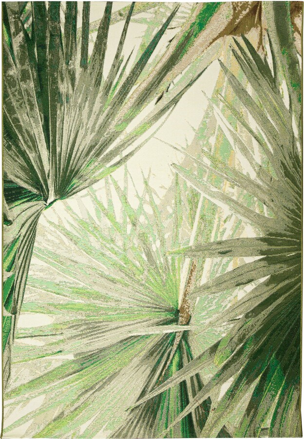 Liora Manne Marina Palm Fan Indoor/Outdoor Rug Green 7'10" x 9&#39