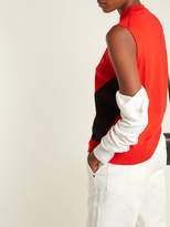 Thumbnail for your product : Calvin Klein Deconstructed Round Neck Wool Blend Sweater - Womens - Red Multi