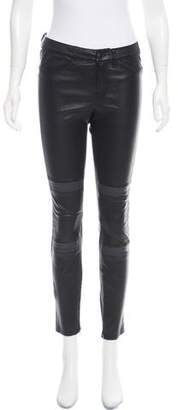 J Brand Mid-Rise Leather Pants