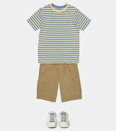 Thumbnail for your product : Polo Ralph Lauren Kids Striped cotton-blend T-shirt