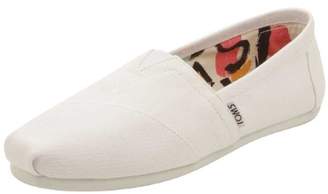 Toms Girl's Classic Canvas Optic White Ankle-High Fashion Sneaker - 9M