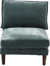 Mineral Color Armrest- Chair With Cushion And Solid Wood Contemporary Grayish Seat Soft Fabric Construction