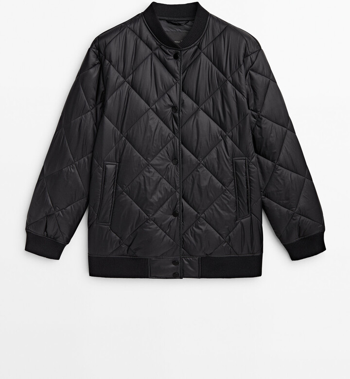 Massimo Dutti Quilted Bomber Jacket ShopStyle