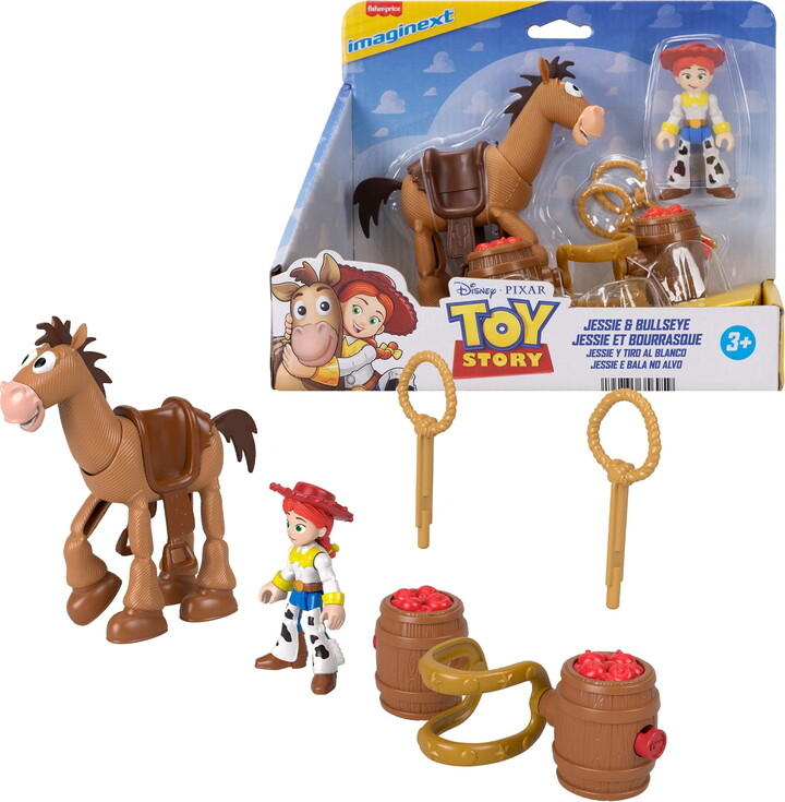 Imaginext Jessie & Bullseye Play Set, Projectiles & Saddle, Inspired by Disney and Pixar Toy Story