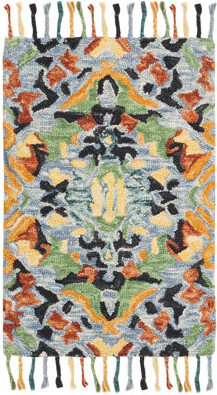 Langley Street™ Jahiem Hand-Knotted Wool Blue Area Rug