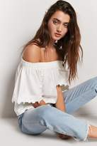 Thumbnail for your product : Forever 21 Off-the-Shoulder Applique Top