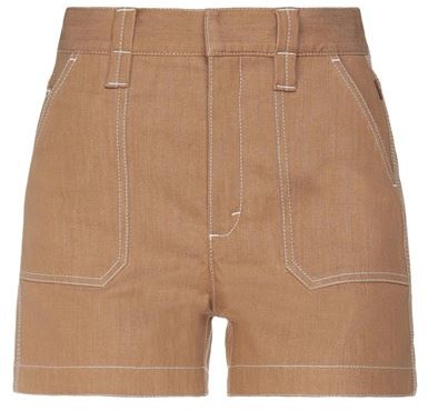 brown denim shorts