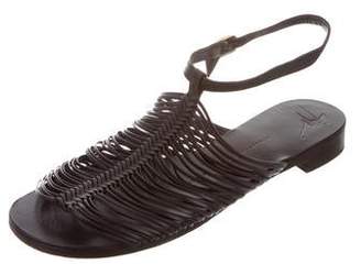Giuseppe Zanotti Leather Ankle Strap Sandals Brown Leather Ankle Strap Sandals