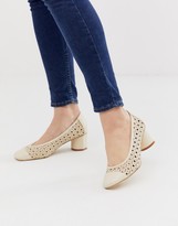 Thumbnail for your product : Co Wren woven square toe mid heels