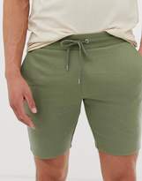 Thumbnail for your product : ASOS Design DESIGN jersey skinny shorts in light green