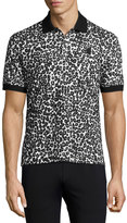 Thumbnail for your product : Alexander McQueen Leopard Piqué Polo Shirt, Black