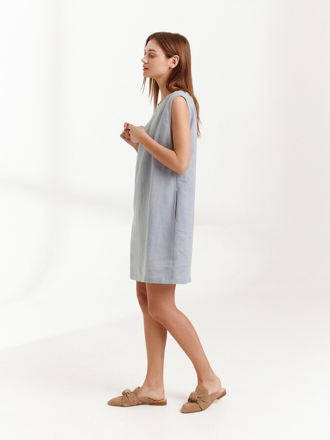 Etsy Aja Linen Dress/Simple Summer in Bluestone