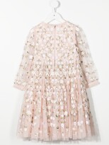 Thumbnail for your product : Needle & Thread Kids Floral-Embroidered Tulle Midi Dress