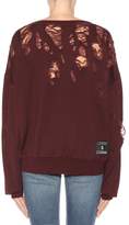Thumbnail for your product : Unravel Distressed cotton sweatshirt