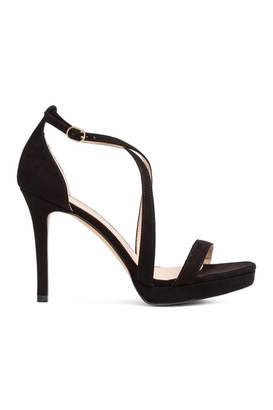 H&M Sandals - Black/faux suede - Women