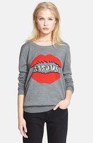 Thumbnail for your product : Markus Lupfer 'Bisous' Lip Smacker Wool Sweatshirt