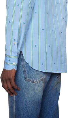 Gucci Cotton shirt with bee stripe fil coupe