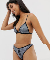 Thumbnail for your product : Pieces Ombre Velvet Triangle Bra