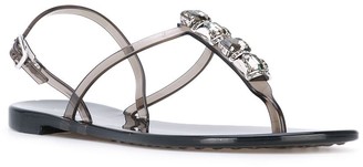Casadei embellished t-strap jelly sandals