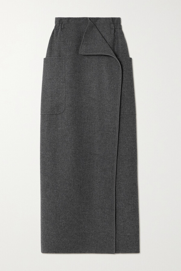 Long Wool Maxi Skirt