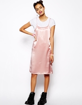 Thumbnail for your product : Motel Wren Cami Slip Dress In Crinkle Satin