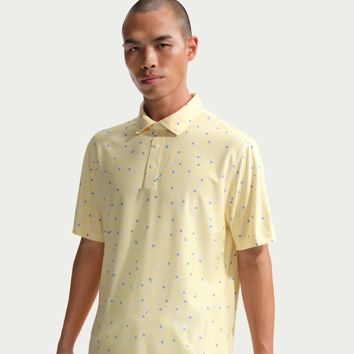 yellow nike golf shirt