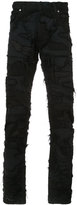 Thumbnail for your product : Balmain distressed patch detail jeans