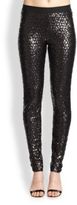 Thumbnail for your product : BCBGMAXAZRIA Dena Sequined-Pattern Leggings