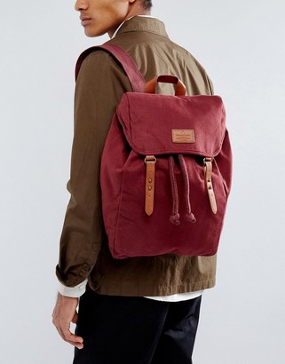 ASOS Backpack In Canvas With Contrast Straps
