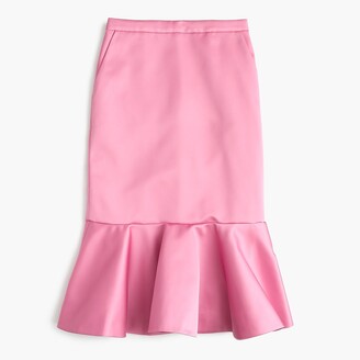 J.Crew Collection fluted skirt in Italian satin