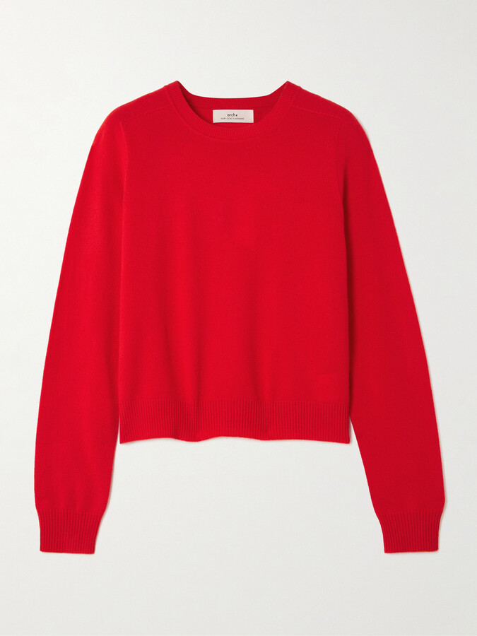Arch4 Organic Cashmere Sweater - Red