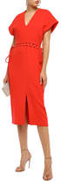 Thumbnail for your product : Lela Rose Wool-blend Crepe Midi Dress