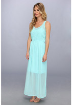 Thumbnail for your product : Calvin Klein Pintuck Maxi Polyester Chiffon Dress