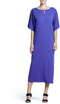 Thumbnail for your product : Joan Vass Keyhole-Front Long Dolman Dress