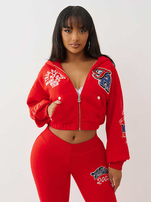 Crystal Patch Zip Hoodie