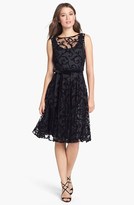 Thumbnail for your product : Isaac Mizrahi New York Lace Burnout Fit & Flare Dress (Petite)