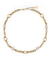 Thumbnail for your product : Majorica 10MM White Pearl Station Chain Link Necklace