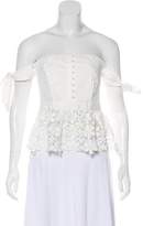 Thumbnail for your product : Self-Portrait Lace Off-The-Shoulder Top w/ Tags
