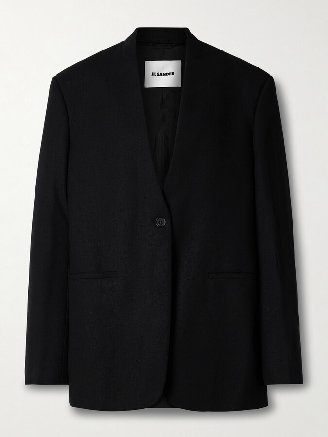 ジャケット Jil Sander Tailored single-breasted blazer Jil Sander Topstitch Single-Breasted Blazer Jacket | Neiman