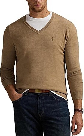 Polo Ralph Lauren Big Tall Washable Wool V-Neck Sweater