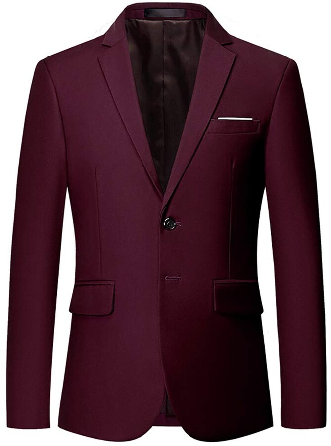 Catheive Blazer for Men Slim Fit Suit Jacket Sport Coats Formal Dress ...