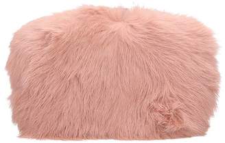 Lola Cruz Rigid Clutch Bag With Pink Fur